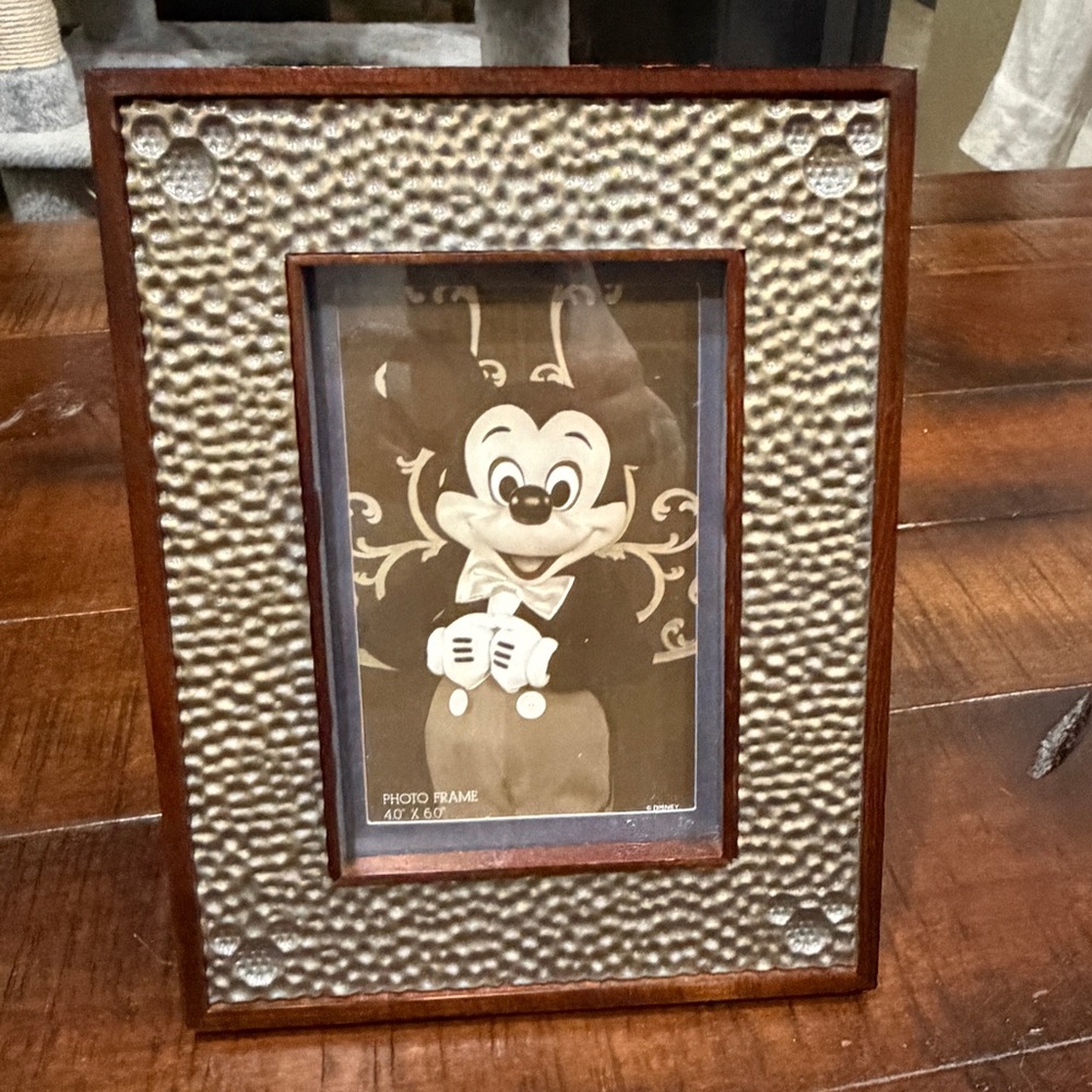 Disney 4x6 Brown and Silver Mickey Mouse Frame